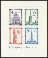 1949, Französische Zone Baden, Bl. 1 B Dzf, ** - Andere & Zonder Classificatie