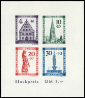1949, Französische Zone Baden, Bl. 1 B IV, ** - Andere & Zonder Classificatie