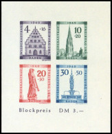1949, Französische Zone Baden, Bl. 1 B Dzf, ** - Andere & Zonder Classificatie