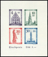 1949, Französische Zone Baden, Bl. 1 B Dzf, ** - Andere & Zonder Classificatie
