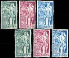 1949, Französische Zone Baden, 50-52 I+II, ** - Andere & Zonder Classificatie
