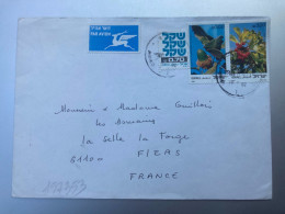 LETTRE Par Avion Pour La FRANCE TP ARBUTUS ANDRACHNE 3.00 +  QUERCUS ITHABURENSIS 3.00 + 0,70 OBL.15 7 82 AKKO - Briefe U. Dokumente
