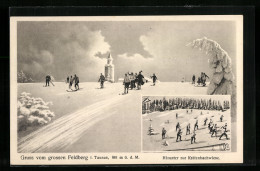 AK Feldberg I. Taunus, Skifahrer Auf Kräutenbach Wiese - Taunus