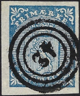 Norway 1855 Coat Of Arms 4 Sk Blue Nº 1 - Usati