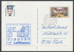 BRD: 2005,  Postkarte In EF, Nach Fürth,   SoStpl. LUFTHANSA / Taufe Des Airbus A340 D-AIGT Auf Den Namen VIERSEN - Covers & Documents