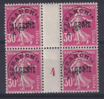 Algérie                 Timbre Préoblitéré   N° 6 ** Bloc De 4 Millésime 4 - Used Stamps