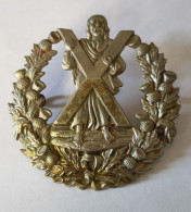 INSIGNE GLENGARRY RÉGIMENTAIRE  À MOTIF VICTORIEN DES CAMERON HIGHLANDERS - 1914-18