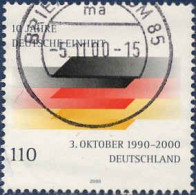 RFA Poste Obl Yv:1971 Mi:2142 10.Jahre Deutsche Einheit (TB Cachet Rond) - Timbres