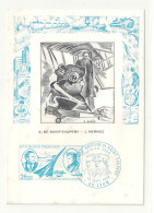 Delcampe - 1970 EPREUVE Premier Jour FDC PA Poste Aérienne FRANCE 20 Francs MERMOZ SAINT EXUPERY Illustration BARES TàD LYON - 1927-1959 Covers & Documents