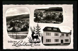 AK Laubach Im Taunus, Ortstotale, Gasthaus Zur Frischen Quelle - Taunus