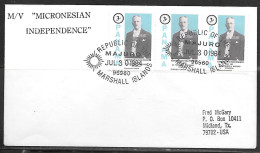 1984 Ship Cover, Panama Stamps Used In Marshall Islands, Majuro Jul 30 1984 - Panama