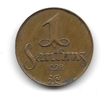 Latvia 1 Santims 1928 - Norvège