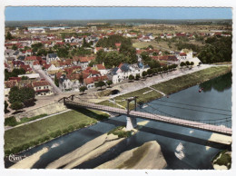 CPSM Photo Près Jargeau 45 Loiret Chateauneuf Sur Loire Vue Aérienne Du Pont éditeur CIM Combier - Jargeau
