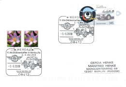 ALLEMAGNE - ENVELOPPE - 2008 - WERDAU - CAMION ET VOITURE - BEAUX TIMBRES ET CACHET - Covers & Documents