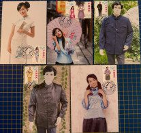 MACAU MAXIMUM POST CARDS SET OF 5- TRADITIONAL FOLKLORE COSTUMES - Macao