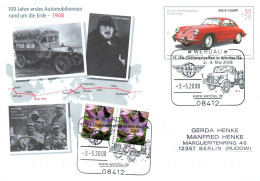 ALLEMAGNE - ENVELOPPE ENTIER POSTAL - 2008 - WERDAU - PORCHE 356 B - BEAUX TIMBRES ET CACHET CAMION - Covers & Documents