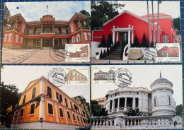MACAU MAXIMUM POST CARDS SET OF 4 - PUBLIC BUILDINGS AND MONUMENTS - Macao