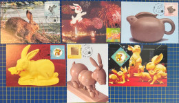 MACAU MAXIMUM POST CARDS SET OF 6 - LUNAR NEW YEAR OF THE RABBIT - Macao