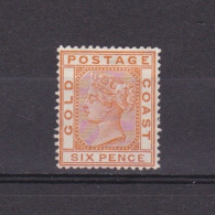 GOLD COAST 1884, SG# 17, CV £29, Wmk Crown CA, QV, No Gum - Costa D'Oro (...-1957)