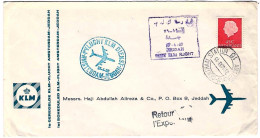 1960-Holland Nederland Olanda I^volo KLM Amsterdam-Jeddah - Luchtpost