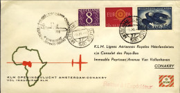 1960-Holland Nederland Olanda I^volo Amsterdam Conakry (Guinea) Busta Della Klm - Luchtpost