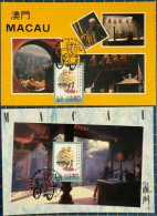 MACAU MAXIMUM POST CARDS LOT OF 2 - SCENES FROM EVERYDAY LIFE IN THE PAST - Macao