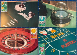 MACAU MAXIMUM POST CARDS SET OF 4 - CASINOS 0F MACAU - Macao