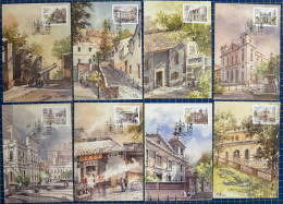 MACAU MAXIMUM POST CARDS SET OF 10 - World Heritage (Definitive & ATM Stamps) - Macao