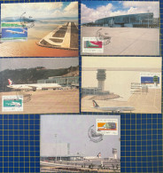 MACAU MAXIMUM POST CARDS LOT OF 8 - MACAU INTERNATIONAL AIRPORT +++ - Macao
