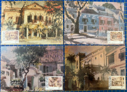 MACAU MAXIMUM POST CARDS LOT OF 4 - MUSEUM PAINTINGS - GEORGE SMIRNOFF - Macao