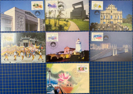 MACAU MAXIMUM POST CARDS SET OF7 - Commemoration Of The Establishment Of Macau Special Administrative Region Of The Peop - Macao