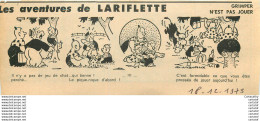 Les Aventures De LARIFLETTE .  18/12/1973 .  Grimper N'est Pas Jouer ... - Sonstige & Ohne Zuordnung