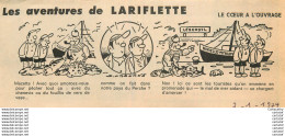 Les Aventures De LARIFLETTE .  03/01/1974 .  Le Coeur à L'ouvrage ... - Sonstige & Ohne Zuordnung