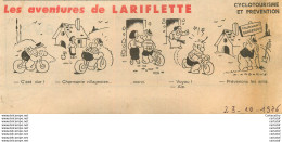 Les Aventures De LARIFLETTE .  23/10/1976 . Cyclotourisme Et Prévention ... - Sonstige & Ohne Zuordnung