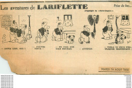 Les Aventures De LARIFLETTE .  14/08/1956 .  Prise De Bec ... - Sonstige & Ohne Zuordnung