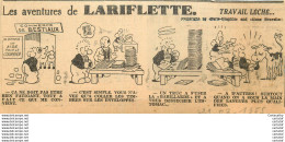 Les Aventures De LARIFLETTE .  29/03/1955 . Travail Léché ... - Sonstige & Ohne Zuordnung