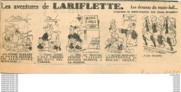 Les Aventures De LARIFLETTE .  08/03/1955 . Les Dessous Du Music-hall ... - Sonstige & Ohne Zuordnung