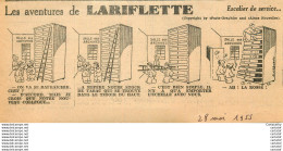 Les Aventures De LARIFLETTE .  28/05/1955 .  Escalier De Service . - Sonstige & Ohne Zuordnung