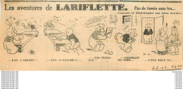 Les Aventures De LARIFLETTE . 22/01/1955 . Pas De Fumée Sans Feu ... - Sonstige & Ohne Zuordnung