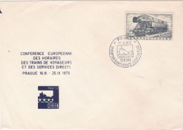 CZECHOSLOVAKIA 19570 COVER With TRAINS + SPECIAL CANCELLATION. - Trains