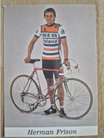 Card Herman Frison - Team Roland-Van De Ven - 1986 - Cycling - Cyclisme - Ciclismo - Wielrennen - Wielrennen