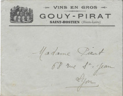 Enveloppe - VINS EN GROS - GOUY-PIRAT - SAINT-HOSTIEN (HAUTE-LOIRE) - Alimentare