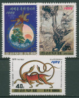 Korea (Nord) 1989 Neujahr Drachen Statue 2983/85 Postfrisch - Corée Du Nord