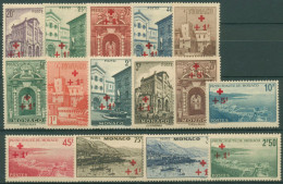 Monaco 1940 Rotes Kreuz Ansichten 205/19 Mit Falz - Unused Stamps