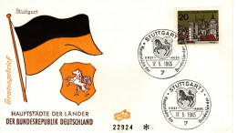 Germany 1965 Capitals 20pf Stuttgart ,  First Day Cover, - Lettres & Documents