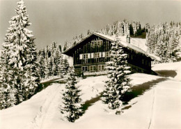 Fischen Allgaeu Berggasthaus Wannenkopfhuette Winterlandschaft Allgaeuer Alpen - Fischen