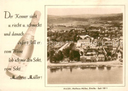 Eltville Rhein MM Sektkellerei Mattheus Mueller Fliegeraufnahme - Eltville