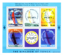 Sport. Vela 1991. Soprastampa "Specimen". - Tonga (1970-...)