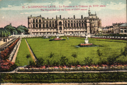 CPA St Germain En Laye Le Parterre Et Le Chateau Du XVI Siecle - St. Germain En Laye (Castillo)