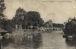 CPA Pont I'Eveque Les Bords De La Touques - Pont-l'Evèque